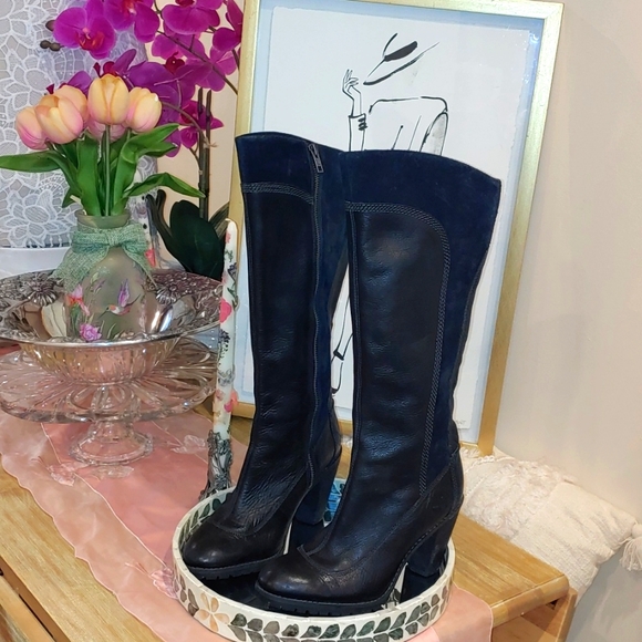 Timberland Earth Keepers Black Size 7.5 Leather Suede Zip up Boots - Picture 3 of 16